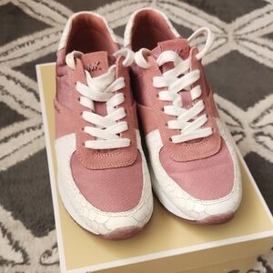 Michael Kors Allie Trainer Embossed Printed Leather Women's Sneakers Size 7M